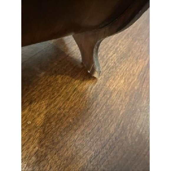 Vintage BUTLER Style Footed WOOD Handled Double Door SEWING BOX - Picture 10 of 12